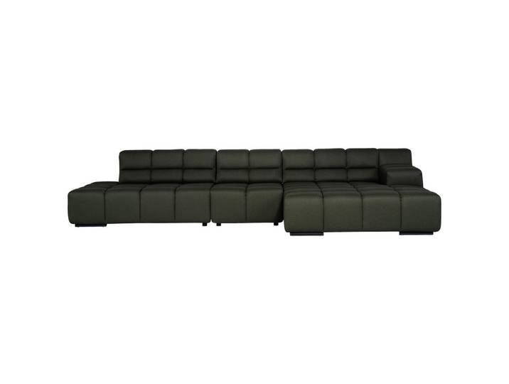 Designwerk Ecksofa, Olivgrün, Metall, Ottomane rechts, L-Form, 356x169 cm, Made in EU, Wohnzimmer, Sofas & Couches, Wohnlandschaften, Ecksofas
