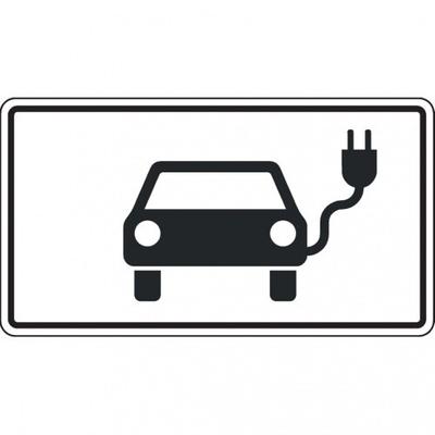 Dreifke® Zusatzzeichen Elektrisch betriebene Fahrzeuge, Nr.1010-66, Aluminium RA0, 600x330mm