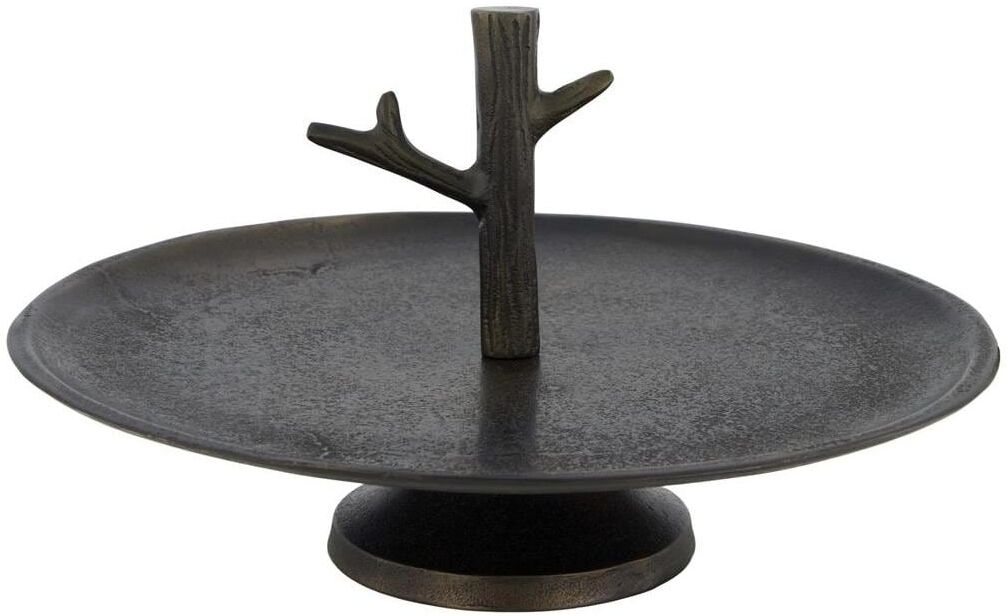 Etagere "CHALET Chalet Branch", schwarz, Ø:27,5cm, Metall, Servierplatten, Etagere schwarz Ø 27,5cm