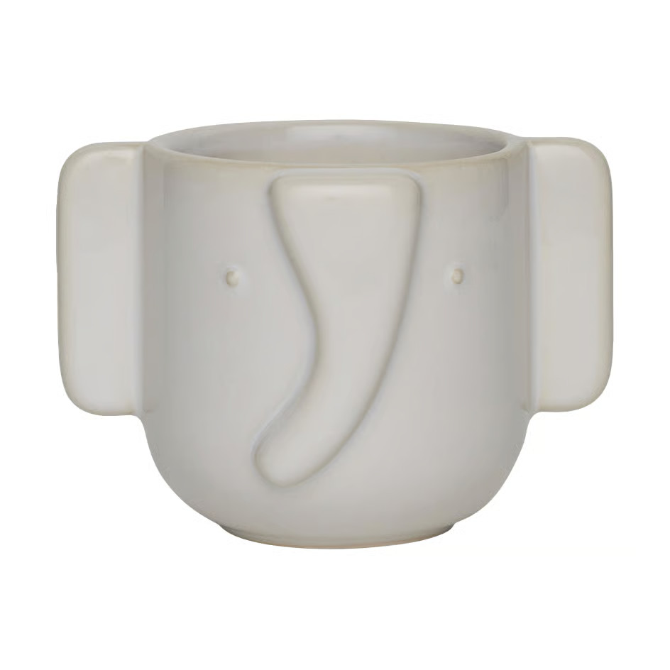 OYOY Olifant bloempot Offwhite Ø9,6 cm