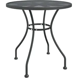vidaXL Gartentisch Ø80x72 cm Streckmetall Anthrazit