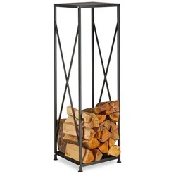 Relaxdays Kaminholzregal aus Stahl Schwarz