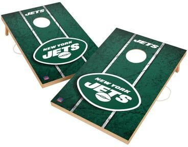 Skip's Garage Vintage New York Jets NFL 2x4 Tailgate Cornhole Boards
