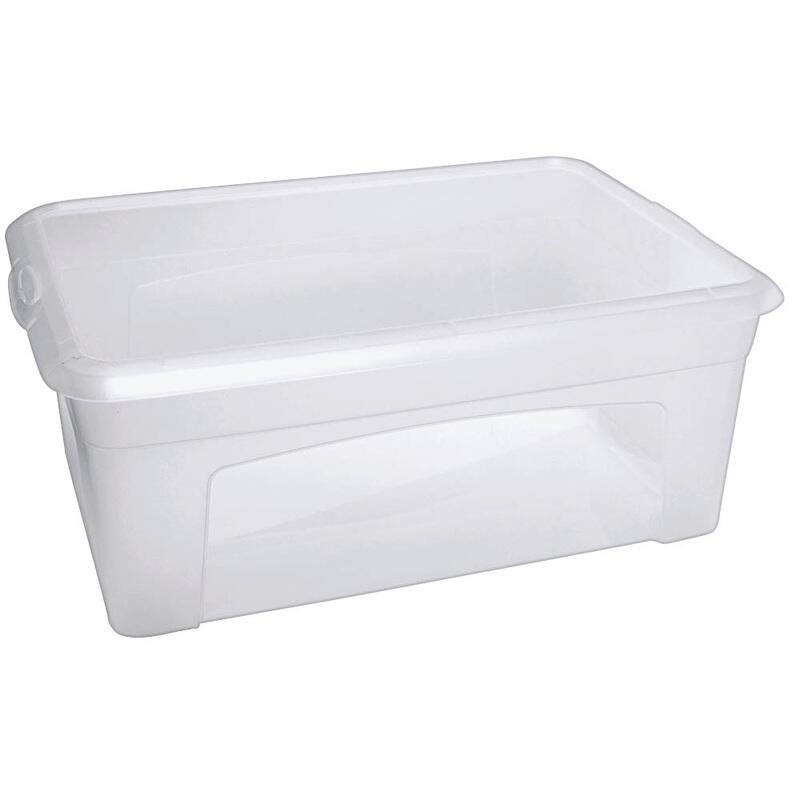 flink & sauber Aufbewahrungsbox 10,0 l - 38,0 x 26,0 x 14,0 cm transparent 4305615394732