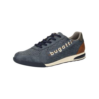 Sneaker BUGATTI "bugatti Sneaker Lederimitat", Herren, Gr. 41, blau, Lederimitat, Schuhe Sneaker