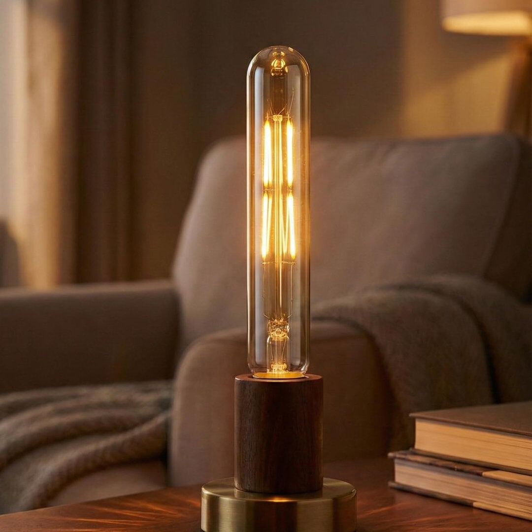 LEDSone LED E27 Edison Light Bulb, T185 4W (40W Equivalent) DIMMABLE LED Filament Warm White 2700K Amber 450LM   Vintage Style185mm Tubular Screw Energy Savin Amber;Warm White E27/Medium (Standard)