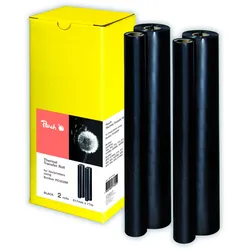 2 Peach Thermal Transfer Rollen kompatibel zu Brother PC-302RF