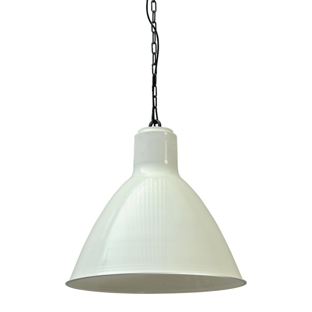 Masterlight Industria 58 Retro Industrie Hanglamp - Wit en Zwart