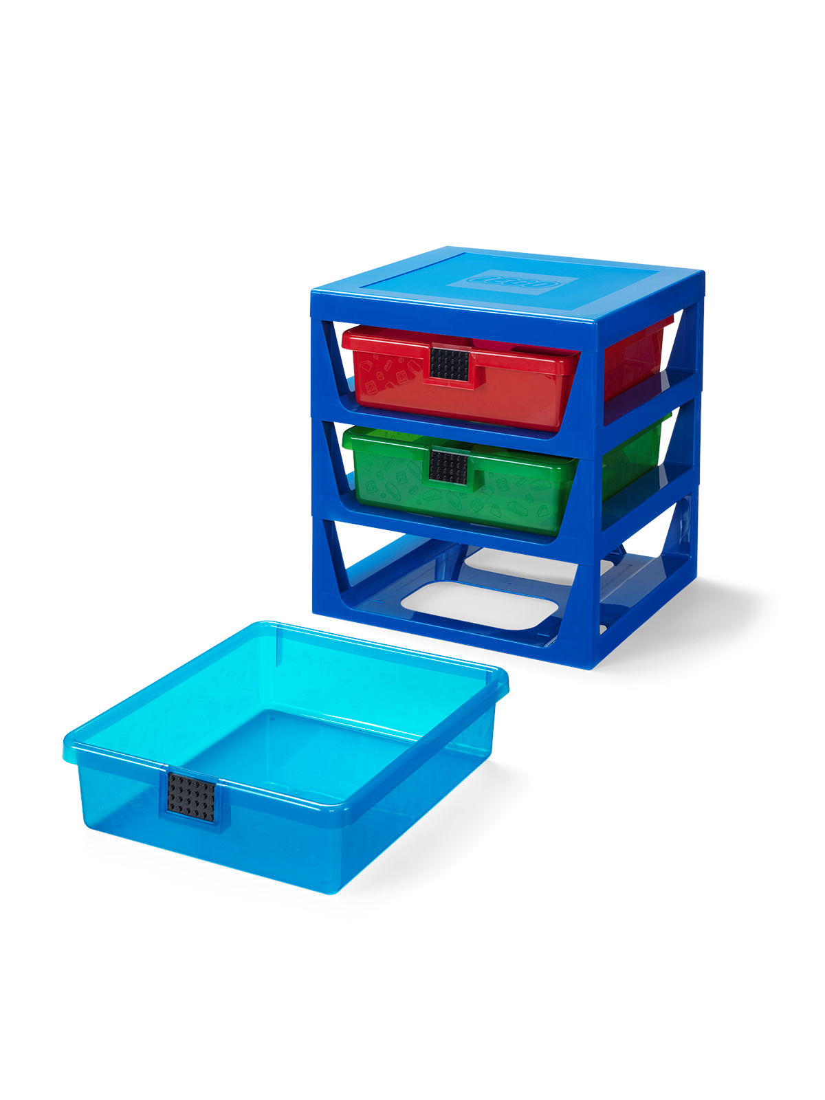 LEGO 3-Schubladen-Regal, blau