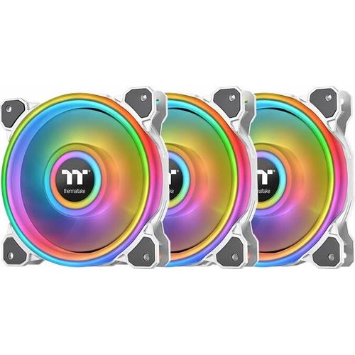120x120x25mm Thermaltake Riing Quad 12 RGB 3 Pack White Edition (Fan + Controller)