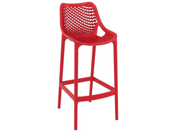 Tabouret de bar design - ALTEREGO - BROZER -Rouge - Plastique - 45x53x105 cm