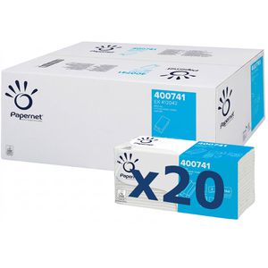 Papernet Papierhandtücher 400741, 2-lagig, Lagen-Falz, weiß, Tissue, 23 x 32 cm, 2880 Stück