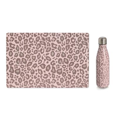 Trinkflasche ZELLER PRESENT "Geschenkset: Trinkflasche", rosé, beige, H:26,5cm, Edelstahl, Trinkflaschen, Trinkflasche