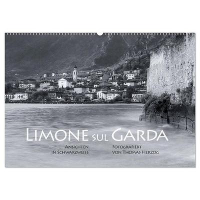 Limone sul Garda schwarzweiß (Wandkalender 2027 DIN A2 quer), CALVENDO Monatskalender