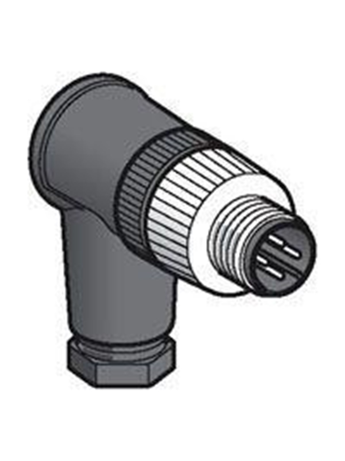 TELEMECANIQUE SENSORS Plug m12 angle connect. 4 pins