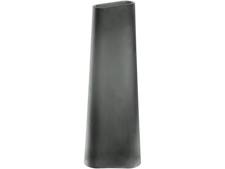 LEONARDO HOME TURNO Vase 1 Stück Graue Glasvase mit matter Oberfläche Blickfänger für daheim Schlichtes Design für den Wohnbereich Blumenvase für einzelne Blumen Höhe 34 cm grau 055264