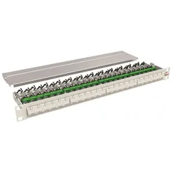 Cobinet 126226 Verteilerfeld RJ45-TL, 19 24x Kat. 6A 500MHz RAL 7035 1, Server Zubehör, Grau
