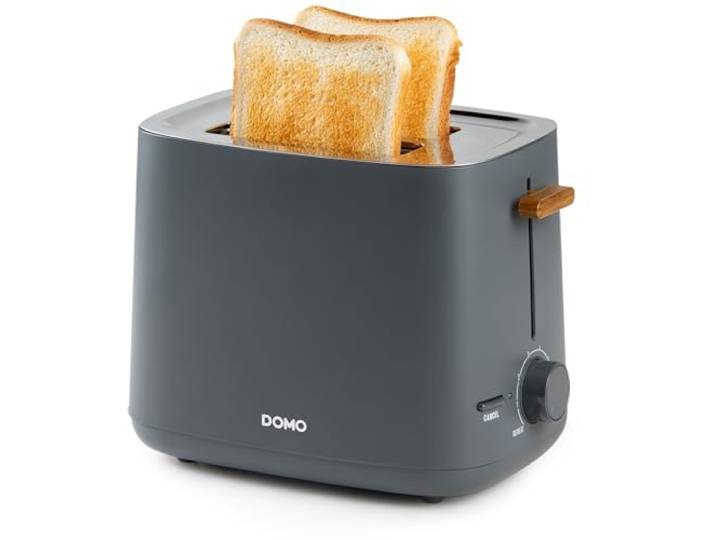 DOMO DO965T broodrooster 'Wood You' - voor 2 toasts - mat - grijs
