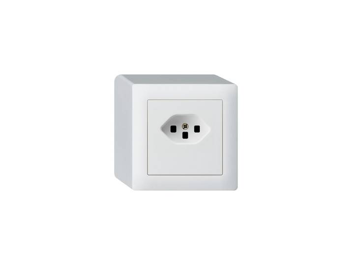 Hager Steckdose 1x Typ 23 Gr.1x1 AP Hager weiss