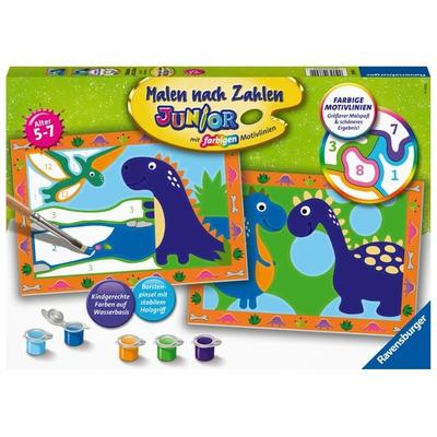 CreArt, Malen nach Zahlen Junior - Land der Dinosaurier
