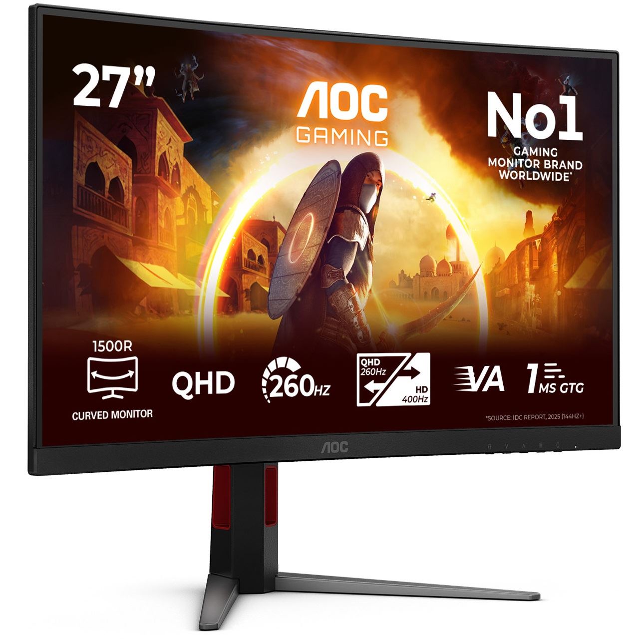 27" (68,58cm) AOC Gaming CQ27G4Z2 schwarz 2560x1440 1xDisplayPort 1.4 / 2xHDMI 2.0