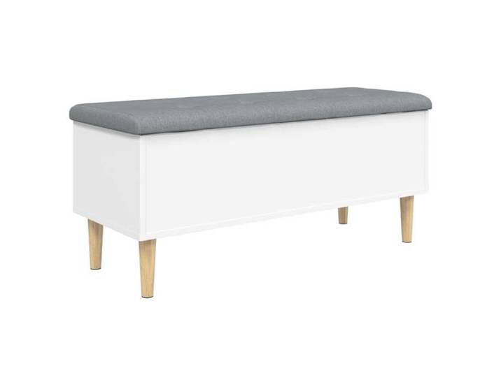 VIDAXL - Meuble Banc - Banc de rangement blanc 102x42x46 cm - bois d'ingénierie_7901
