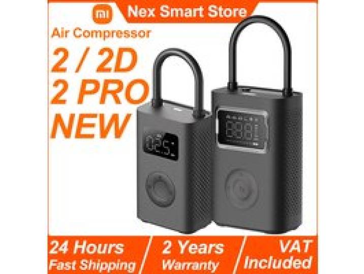 Xiaomi Mijia draagbare luchtcompressor 2/2D / 2PRO, slimme digitale bandenspanningsdetectie-inflator, draagbare elektrische luchtpomp