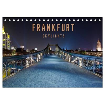 Frankfurt Skylights 2027 (Tischkalender 2027 DIN A5 quer), CALVENDO Monatskalender