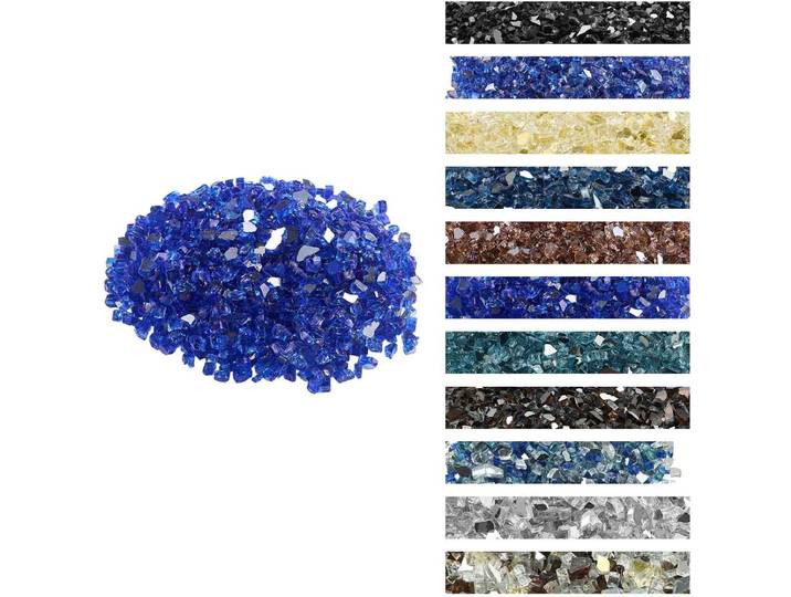 VEVOR Vuurglas 4\,5 KG Glazen Stenen 12\,7MM Haardglas Glazen Stenen Decoratie Kobaltblauw