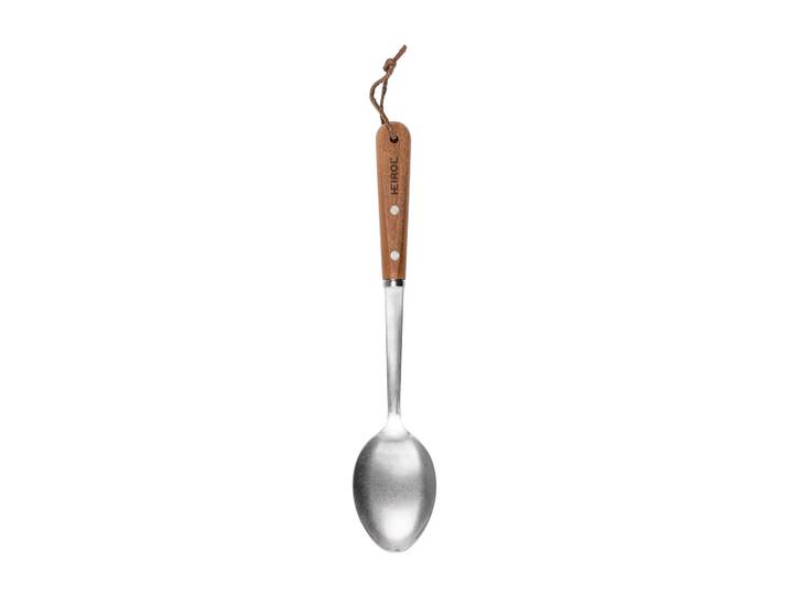 Heirol Cuillère de service en acier inoxydable 34 cm Hêtre