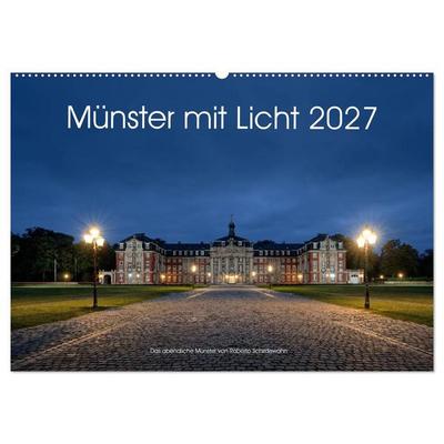 Münster mit Licht (Wandkalender 2027 DIN A2 quer), CALVENDO Monatskalender