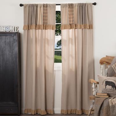 VHC Brands Sawyer Mill Patchwork Panel with Valance Set - Panel 84x40