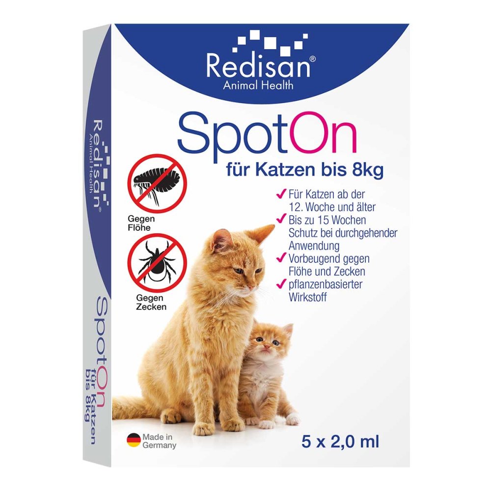 Evolsin medical UG (haftungsbeschränkt) Redisan Spot On für Katzen-gegen Zecken und Flöhe 18120986