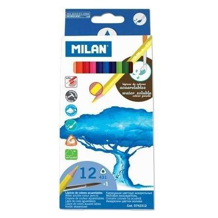 Milan Dreieckige Aquarellstifte 12 Farben (24x) (44093089)