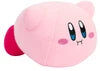 TOMY Nuiguru Knit Hovering Kirby Mega Plush 38.1cm for Kids, Official Kirby Character, Soft Fabric, Pink, 3+ Years