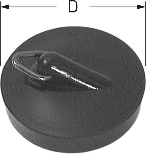 Bouchon de valve magnétique ASW Stedo 800235 Ø 45,5 mm, avec support triangulaire, noir