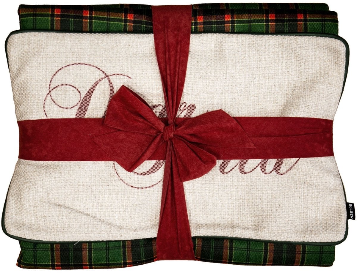 Selsey Dear Santa Sprei en kussensloop - Groen