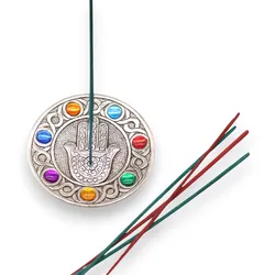 Seven Chakra Hamsa Incense Holder 11.5cm