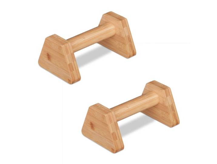 Relaxdays Bambus Parallettes im 2er Set