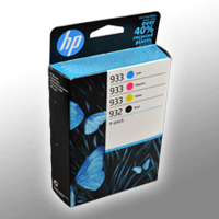 4 HP Tinten 6ZC71AE 932 933 Multipack KCMY 932 + 933