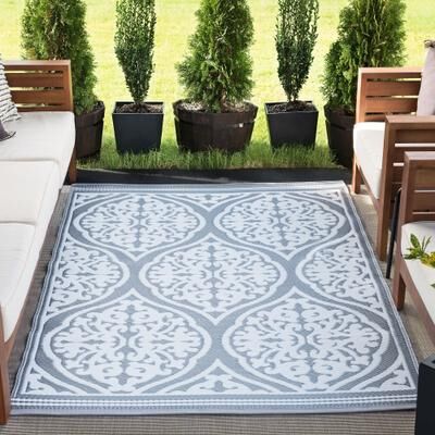 Alise Rugs Sundown Beach Floral Indoor/Outdoor Area Rug