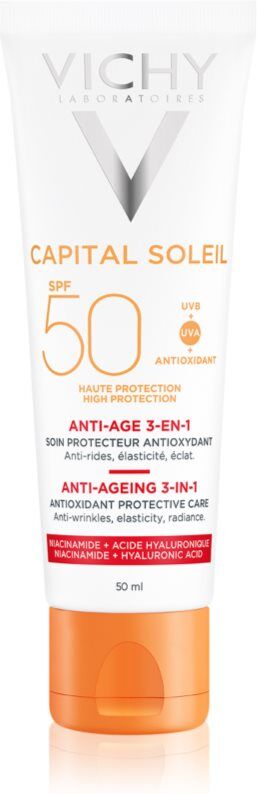 Vichy Capital Soleil schützende Creme gegen Hautalterung SPF 50 50 ml