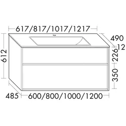 Burgbad Keramik-Waschtisch+Wtu Uomo Preisgruppe 3 Eiche Weiß/Weiß Velvet, SHNN102F7473C0037 SHNN102F7473C0037