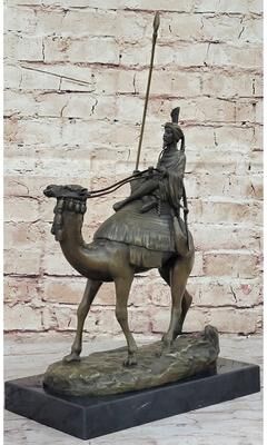 Bronzhaus Excellent Camel Rider Bronze Sculpture After Leonard Hot Cast Figurine Figure
