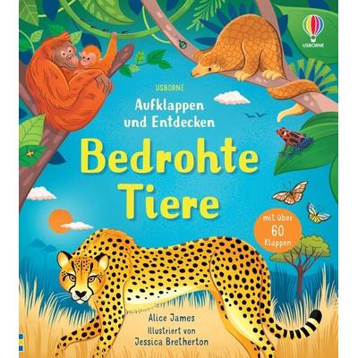 Aufklappen und Entdecken: Bedrohte Tiere, Gebundene Ausgabe von Alice James, Usborne, 978-1-03-570135-3