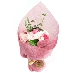Standing Soap Flower Bouquet - Pink