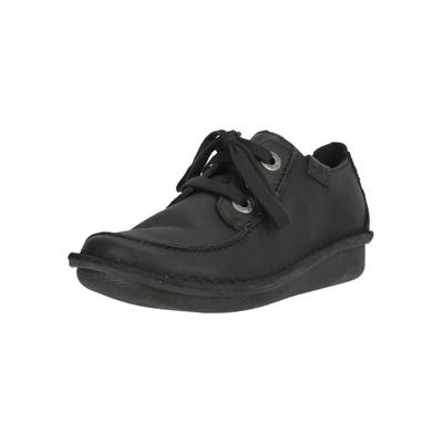 Schnürschuh CLARKS "Funny Dream", Damen, Gr. 38, schwarz, Leder, Schuhe Schnürschuh, in stilvoller vintage-inspirierter Optik