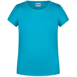 Mädchen Basic T-Shirt "8007G" - M - turquoise