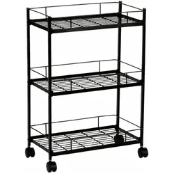 Andrea, Servierwagen, Gemüsewagen House CC72095 3 Bretter Black Metal (8435304880645)
