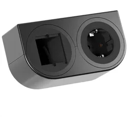 Bachmann, Steckdosenleiste, PIX HOLDER DOUBLE Steckdose für Möbel mit 1x CEE7/3, 1x CM, 0,2m GST18... (1x, CEE 7/3)